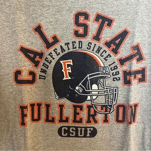 Vintage Cal State Fullerton Football grey t shirt
